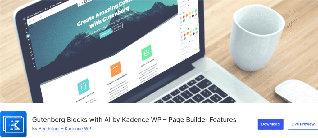 Kadence blocks wordpress org screenshot